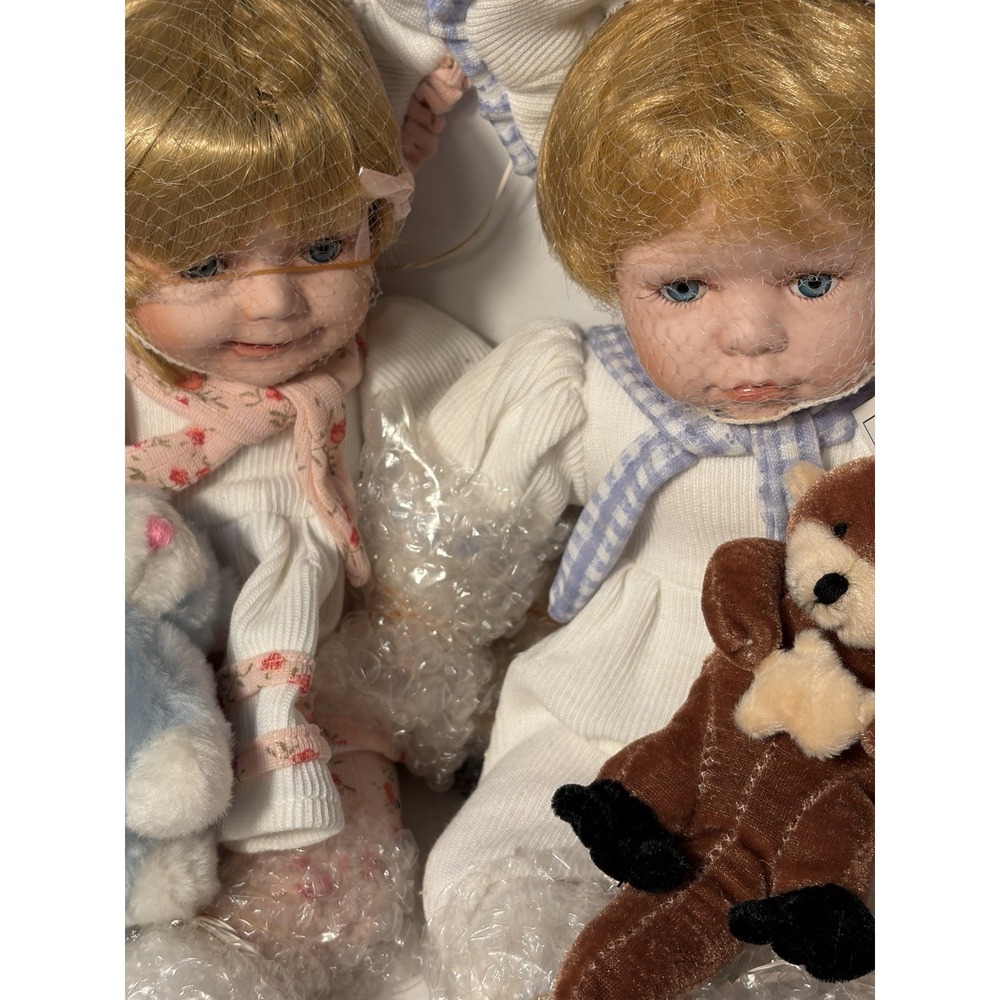 Duck House Heirloom Dolls 961/5000 Numbered Boy & Girl Set Becca & Blake NIB - Picture 8 of 16